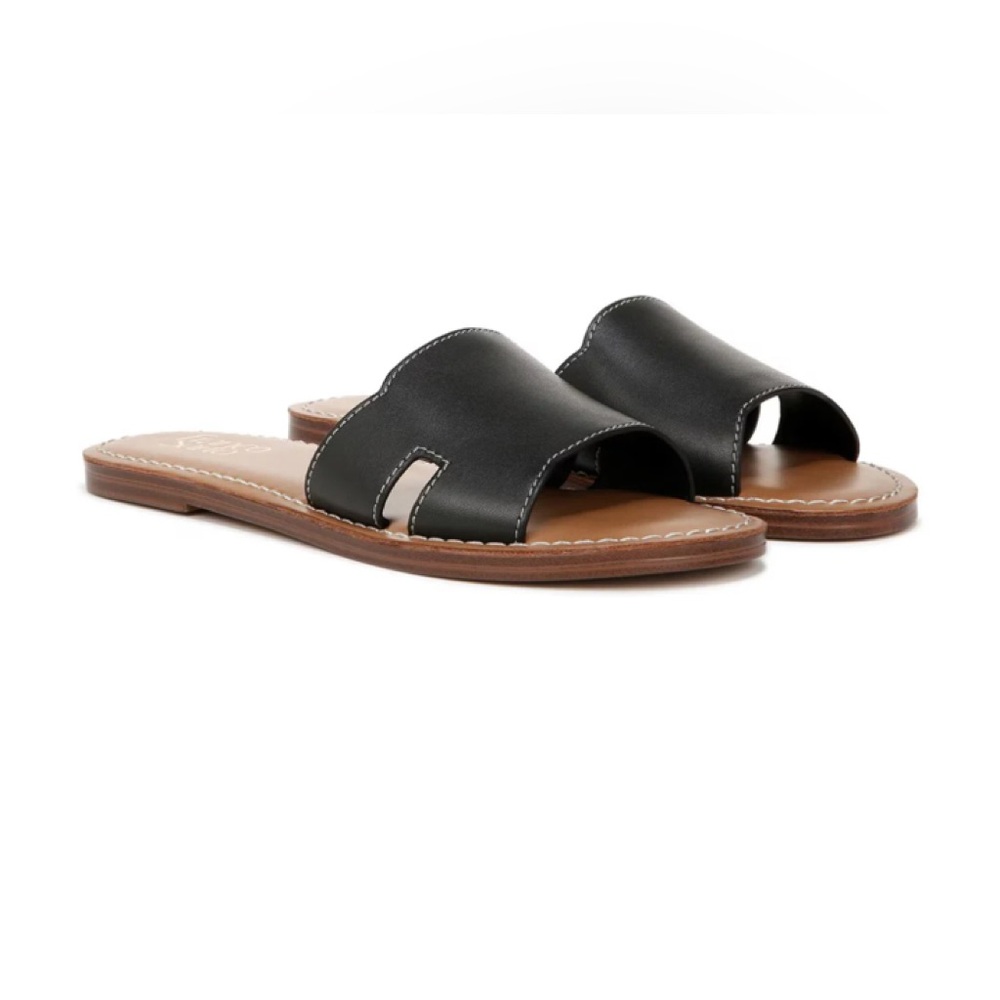 Franco Sarto Women's Romana Slide Sandal Black/Tan